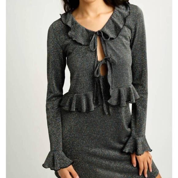 NEW ELIZA FAULKNER carole cardigan in black